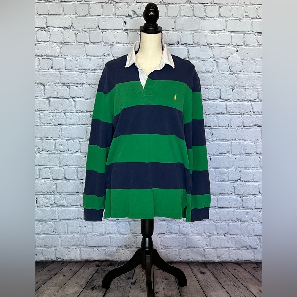 GUC Polo by Ralph Lauren Green/Blue Large